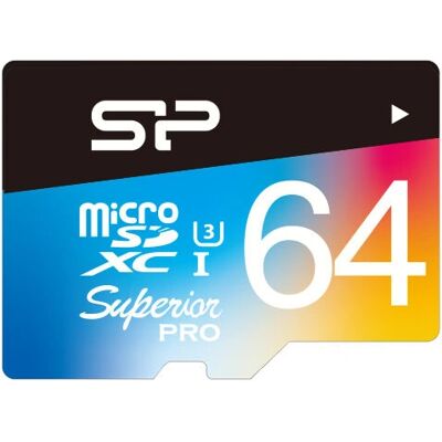 Silicon Power Superior Pro 64 GB MicroSDXC UHS-III Class 10 - Speicherkarte Silicon Power Superior Pro 64 GB MicroSDXC UHS-III Class 10 - Speicherkarte