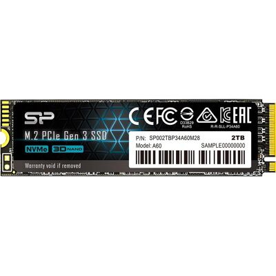 Silicon Power P34A60 2TB SSD - M.2 PCIe 3.0 NVMe Silicon Power P34A60 2TB SSD - M.2 PCIe 3.0 NVMe