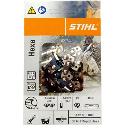 STIHL Kettensägekette - 3/8" Rapid Hexa, 1,6mm, 40cm STIHL Kettensägekette - 3/8" Rapid Hexa, 1,6mm, 40cm