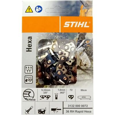 STIHL Kette 3/8" Hexa 72 Glieder - Kettensägekette STIHL Kette 3/8" Hexa 72 Glieder - Kettensägekette