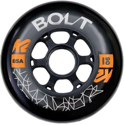 K2 Bolt 100mm Wheels - Black - Inline Skates Wheels K2 Bolt 100mm Wheels - Black - Inline Skates Wheels