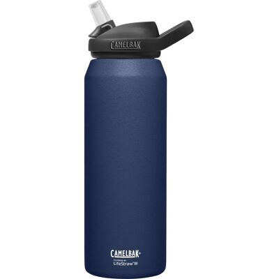 CamelBak Eddy Bouteille Isotherme en Acier Inoxydable avec Filtre - 1L Navy - Publicité CamelBak Eddy Bouteille Isotherme en Acier Inoxydable avec Filtre - 1L Navy - Publicité