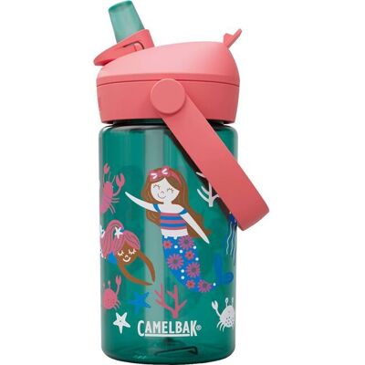 CamelBak Garoto Tritan Flip Straw Garrafa 400ml - Verde, Rosa, Amigos Sereia CamelBak Garoto Tritan Flip Straw Garrafa 400ml - Verde, Rosa, Amigos Sereia