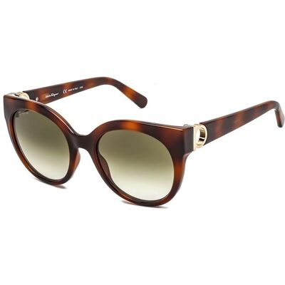 Salvatore Ferragamo SF1031S Schildpattgrün Katzenaugensonnenbrille - Einheitsgröße Salvatore Ferragamo SF1031S Schildpattgrün Katzenaugensonnenbrille - Einheitsgröße