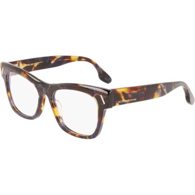 Monture de lunettes rectangulaire unisexe Victoria Beckham VB2634 418 Havana Blue - Monture de lunettes - Publicité Monture de lunettes rectangulaire unisexe Victoria Beckham VB2634 418 Havana Blue - Monture de lunettes - Publicité