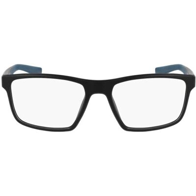 Nike 7015 004 Schwarz/Blau Rechteckige Vollrandbrille Nike 7015 004 Schwarz/Blau Rechteckige Vollrandbrille