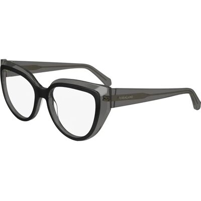 FERRAGAMO SF2984 024 Gris/Negro Transparente - Montura de gafas FERRAGAMO SF2984 024 Gris/Negro Transparente - Montura de gafas