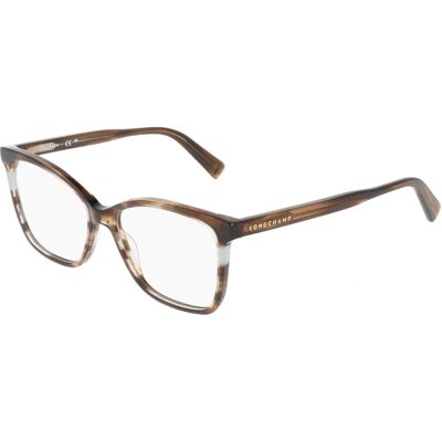 LONGCHAMP LO2741 211 Monture de Lunettes Rayée Marron - Eyewear Frames - Publicité LONGCHAMP LO2741 211 Monture de Lunettes Rayée Marron - Eyewear Frames - Publicité