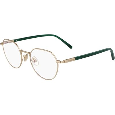 Ferragamo SF2233 Round Gold Unisex Eyeglasses - Eyeglasses Ferragamo SF2233 Round Gold Unisex Eyeglasses - Eyeglasses