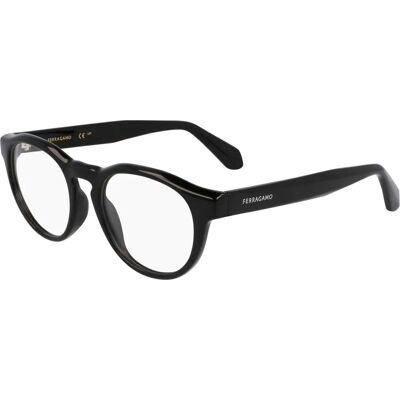 Ferragamo SF2987E Black Geometric Unisex Eyewear Frames Ferragamo SF2987E Black Geometric Unisex Eyewear Frames