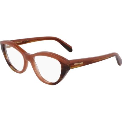 Ferragamo SF3011 Brown Cat Eye Glasses - Eyeglasses Ferragamo SF3011 Brown Cat Eye Glasses - Eyeglasses