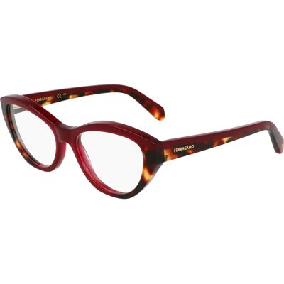 Salvatore Ferragamo Model Sf3011 Acetate Cat Eye Bordeaux - Eyeglasses Salvatore Ferragamo Model Sf3011 Acetate Cat Eye Bordeaux - Eyeglasses