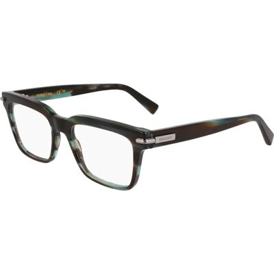 Salvatore Ferragamo Modello Sf3014 Occhiali da vista quadrati verdi da uomo Salvatore Ferragamo Modello Sf3014 Occhiali da vista quadrati verdi da uomo