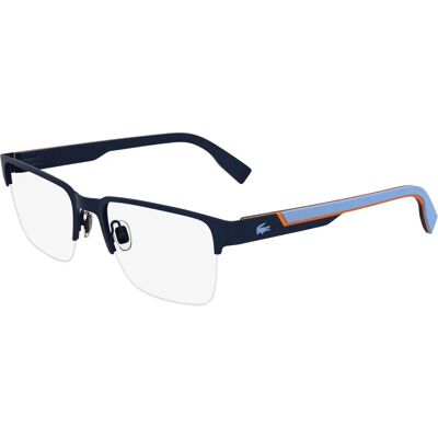 Lacoste L2305 Blue Square Metal Eyeglasses - Eyeglasses Lacoste L2305 Blue Square Metal Eyeglasses - Eyeglasses