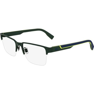 Lacoste L2305 301 Green Rectangular Metal Frame - Eyewear Lacoste L2305 301 Green Rectangular Metal Frame - Eyewear