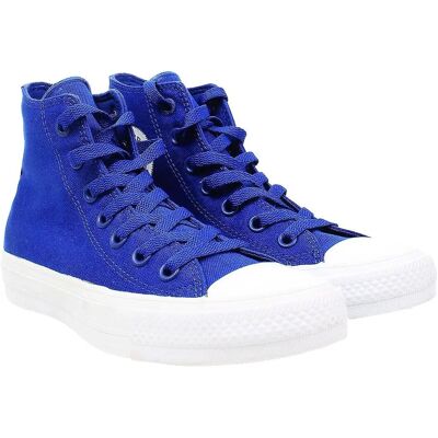 Converse Chuck Taylor Ii Hi Lace-Up Blue Canvas Womens Plimsolls - Plimsolls Converse Chuck Taylor Ii Hi Lace-Up Blue Canvas Womens Plimsolls - Plimsolls
