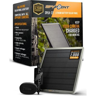 Spypoint Solar Power Bank - Lithium Batterie - Kamera Zubehör Spypoint Solar Power Bank - Lithium Batterie - Kamera Zubehör