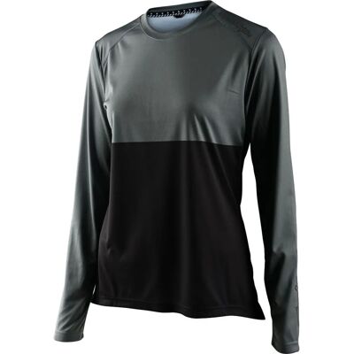 Troy Lee Designs Lilium Block Damen Fahrrad Jersey - Schwarz Grau - Fahrrad Jersey Troy Lee Designs Lilium Block Damen Fahrrad Jersey - Schwarz Grau - Fahrrad Jersey