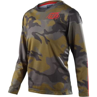 Troy Lee Designs Flowline Spray Camo Jugend Fahrrad Jersey - Unisex - Grün - M Troy Lee Designs Flowline Spray Camo Jugend Fahrrad Jersey - Unisex - Grün - M