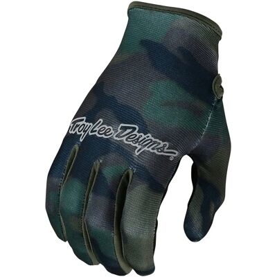 Troy Lee Designs Flowline Green Short Cuff Motocross Gloves Troy Lee Designs Flowline Green Short Cuff Motocross Gloves