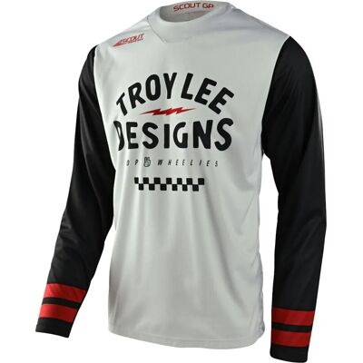Troy Lee Designs Scout GP Ride On Motocross Jersey - Grau Weiss - S Troy Lee Designs Scout GP Ride On Motocross Jersey - Grau Weiss - S