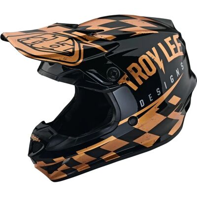 Troy Lee Designs SE4 Polyacrylite Helm - Schwarz Gold - XS - Motorradhelm Troy Lee Designs SE4 Polyacrylite Helm - Schwarz Gold - XS - Motorradhelm