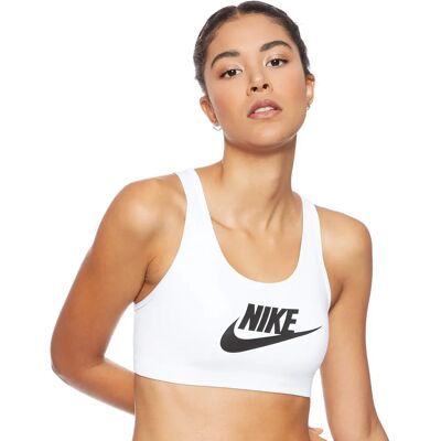 Nike Swoosh Logo Weiß Sport-BH - M Nike Swoosh Logo Weiß Sport-BH - M