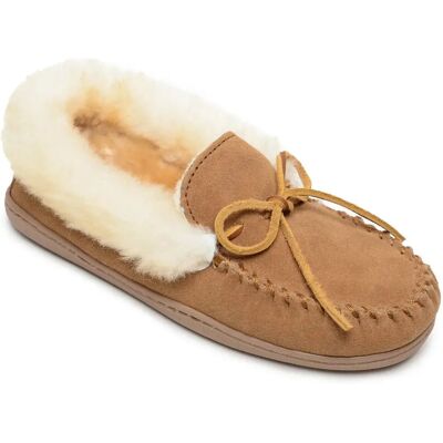 Minnetonka Alpine Sheepskin Moc - Chaussons en laine - Publicité Minnetonka Alpine Sheepskin Moc - Chaussons en laine - Publicité