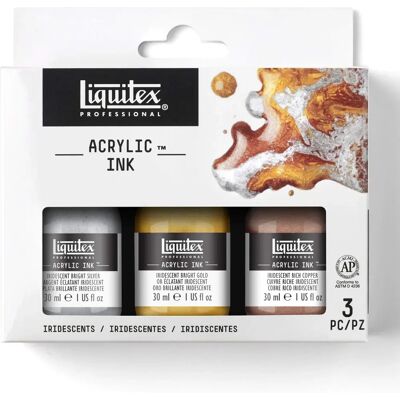 Liquitex Professionelle Acrylfarbe Tinten Iridescent Set von 3 - Acrylfarbe Tinten Liquitex Professionelle Acrylfarbe Tinten Iridescent Set von 3 - Acrylfarbe Tinten