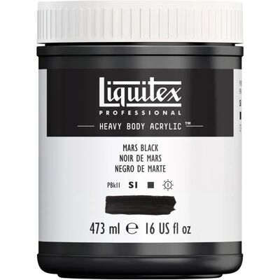 Peinture acrylique Heavy Body de Liquitex - Noir de Mars, 473 ml - Publicité Peinture acrylique Heavy Body de Liquitex - Noir de Mars, 473 ml - Publicité
