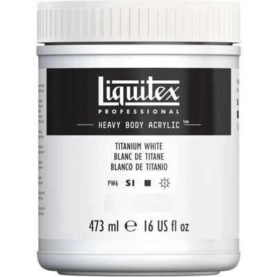 Liquitex Heavy Body Acrylfarbe - Weiß - Hochpigmentiert, Lichtbeständig, 473ml Liquitex Heavy Body Acrylfarbe - Weiß - Hochpigmentiert, Lichtbeständig, 473ml