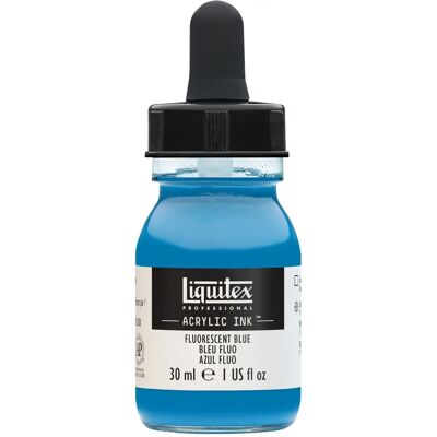 Liquitex Acrylic Inks - Fluoscent Blue - Ink Liquitex Acrylic Inks - Fluoscent Blue - Ink
