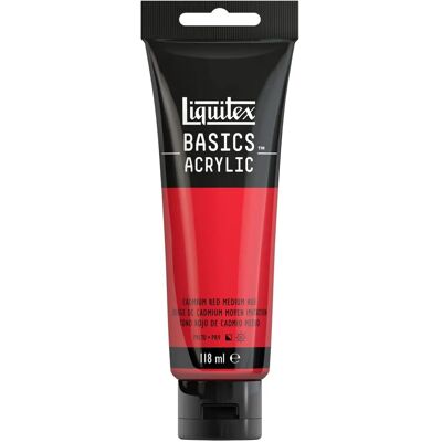 Liquitex Basics Couleur Acrylique 118ml - Rouge Cadmium Moyen Liquitex Basics Couleur Acrylique 118ml - Rouge Cadmium Moyen
