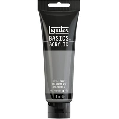 Liquitex Basics Couleur Acrylique - 118ml Gris Neutre 5 - Couleur Acrylique Liquitex Basics Couleur Acrylique - 118ml Gris Neutre 5 - Couleur Acrylique