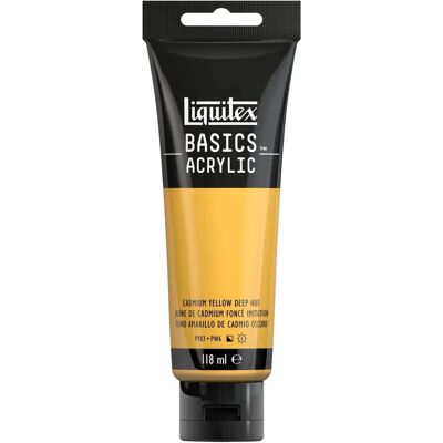 Liquitex Basics Cadmium Geel Diep Teken - 118ml Liquitex Basics Cadmium Geel Diep Teken - 118ml