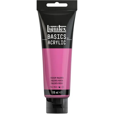 Liquitex Basics Couleur Acrylique 118ml - Magenta Moyen - Peinture acrylique Liquitex Basics Couleur Acrylique 118ml - Magenta Moyen - Peinture acrylique