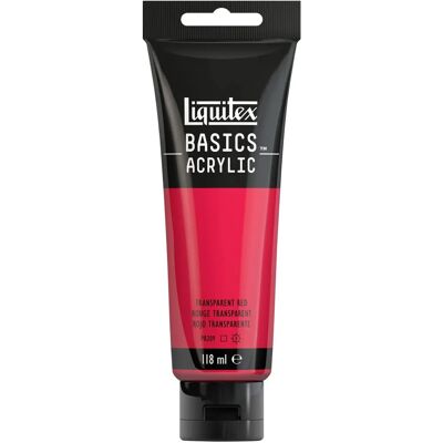 Liquitex Basics Couleur Acrylique 118ml - Rouge Transparent - Couleur Acrylique Liquitex Basics Couleur Acrylique 118ml - Rouge Transparent - Couleur Acrylique
