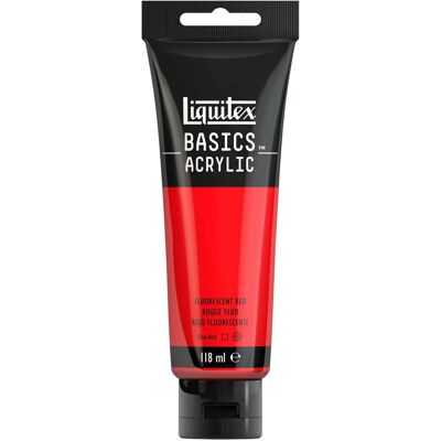 Liquitex Basics Acrylfarbe 118ml - Fluoreszierendes Rot Liquitex Basics Acrylfarbe 118ml - Fluoreszierendes Rot