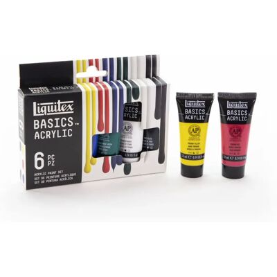 Liquitex Basics Acrylic Paint Set - 6 Colors 22ml Liquitex Basics Acrylic Paint Set - 6 Colors 22ml