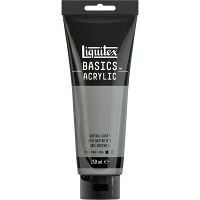 Liquitex Basics Peinture Acrylique 250ml - Gris Neutre - Peinture Acrylique Liquitex Basics Peinture Acrylique 250ml - Gris Neutre - Peinture Acrylique