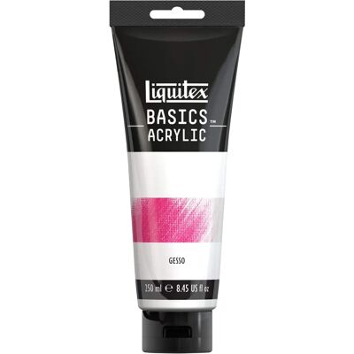 Liquitex - lqx Basics Gesso - 250 ml Tube - Gesso, Grundierung für Leinwand, Papier, Stein, Holz Liquitex - lqx Basics Gesso - 250 ml Tube - Gesso, Grundierung für Leinwand, Papier, Stein, Holz