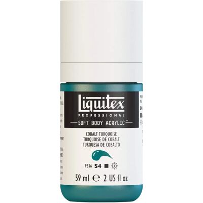 Liquitex Professional Soft Body Acrylic - 59ml - Cobalt Turquoise - Acrylic Paint Liquitex Professional Soft Body Acrylic - 59ml - Cobalt Turquoise - Acrylic Paint