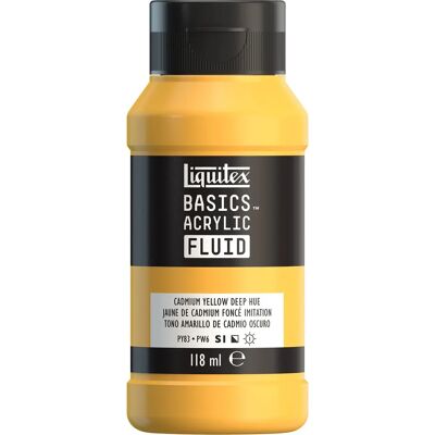 Liquitex - Basics Fluid - Cadmium Jaune - 118ml - peinture - Publicité Liquitex - Basics Fluid - Cadmium Jaune - 118ml - peinture - Publicité