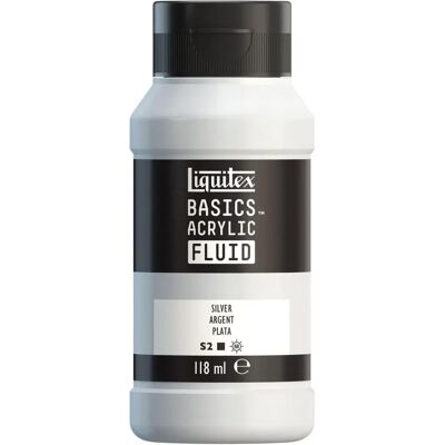 Liquitex Basics Acrylflüssigkeit - 118ml - Silber - Acrylfarbe Liquitex Basics Acrylflüssigkeit - 118ml - Silber - Acrylfarbe
