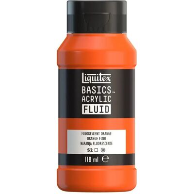 Liquitex Basics 118ml Orange Fluorescent Peinture Acrylique - Peinture acrylique Liquitex Basics 118ml Orange Fluorescent Peinture Acrylique - Peinture acrylique