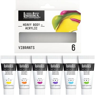 Liquitex Professionelle Heavy Body Acrylfarbe - Lebendige Farben - 6x22ml Liquitex Professionelle Heavy Body Acrylfarbe - Lebendige Farben - 6x22ml