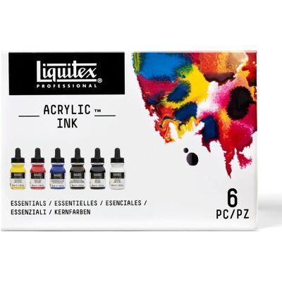 Encre acrylique professionnelle Liquitex - Ensemble de 6 x 30ml Encre acrylique professionnelle Liquitex - Ensemble de 6 x 30ml