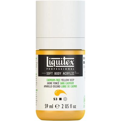 Peinture acrylique jaune foncé Liquitex - 59 ml - Peinture acrylique Peinture acrylique jaune foncé Liquitex - 59 ml - Peinture acrylique