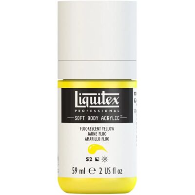 Peinture acrylique Soft Body Professionnelle Liquitex - 59ml - Peinture acrylique - Jaune fluo Peinture acrylique Soft Body Professionnelle Liquitex - 59ml - Peinture acrylique - Jaune fluo