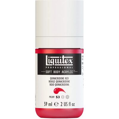 Acrylique Soft Body Professionnel Liquitex - 59ml - Rouge quinacridone - Finition satinée Acrylique Soft Body Professionnel Liquitex - 59ml - Rouge quinacridone - Finition satinée